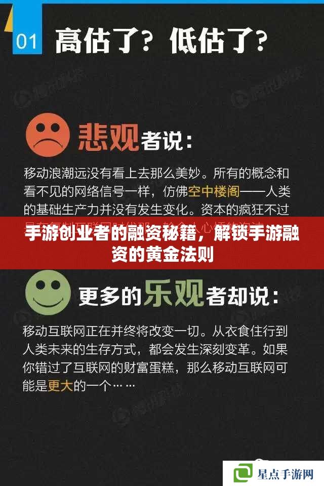 手游创业者融资秘籍，解锁黄金法则，助力项目成功